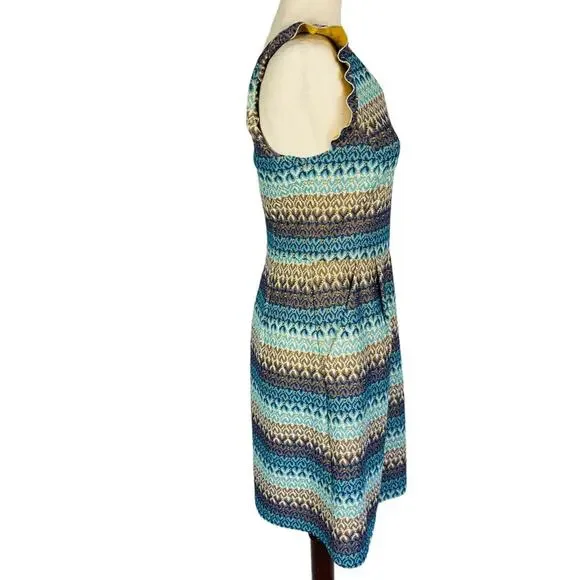 Anthropologie TABITHA Teahouse Crochet Sleeveless Striped Dress Women's Size 6 - Picture 6 of 8